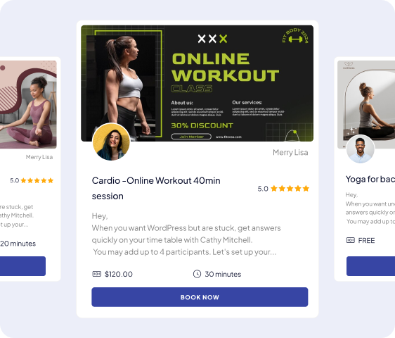 Fitness Session - Use Case for WPBookit | Iqonic Design