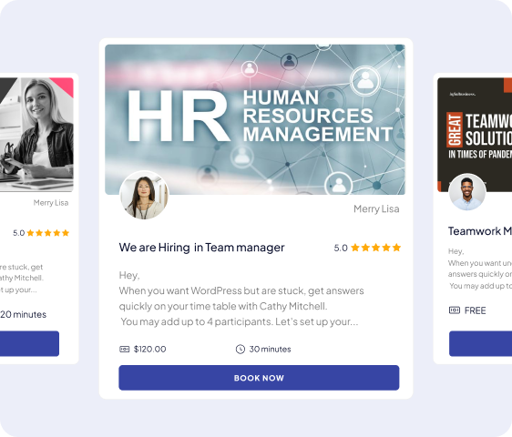 Human Resources - Use Case of WPBookit | Iqonic Design