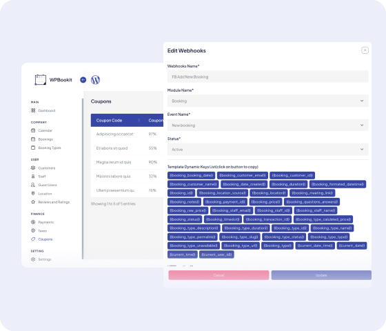WPBookit Webhook Addon | WPBookit | Iqonic Design